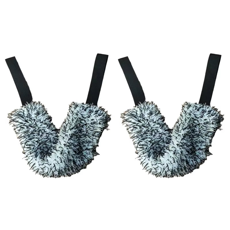 SIKEZHAN Microfiber Double-Sided Flexible Car Wheel Cleaning Brush with Long Belt Tool