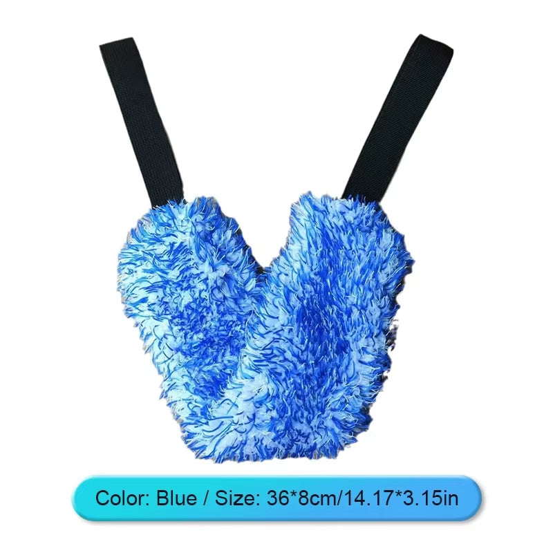 SIKEZHAN Microfiber Double-Sided Flexible Car Wheel Cleaning Brush with Long Belt Tool